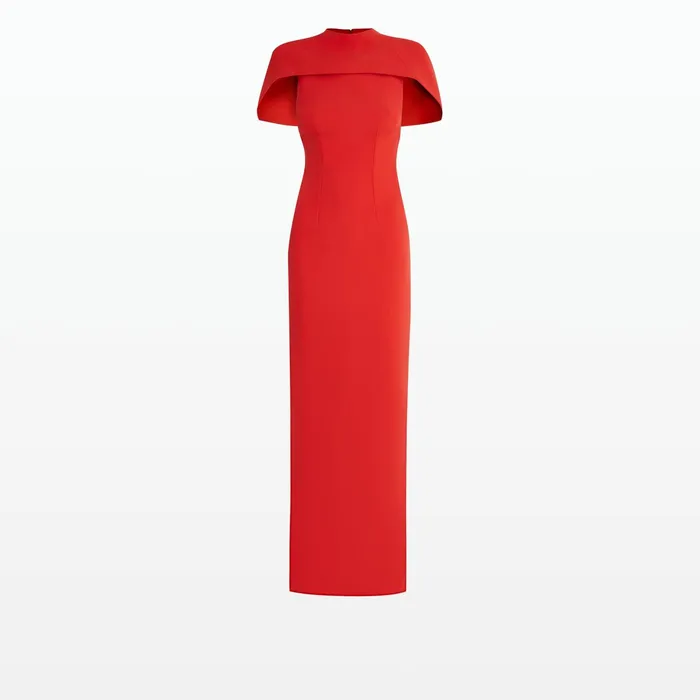 Safiyaa Kalika Scarlet Red Long Dress Women Dresses