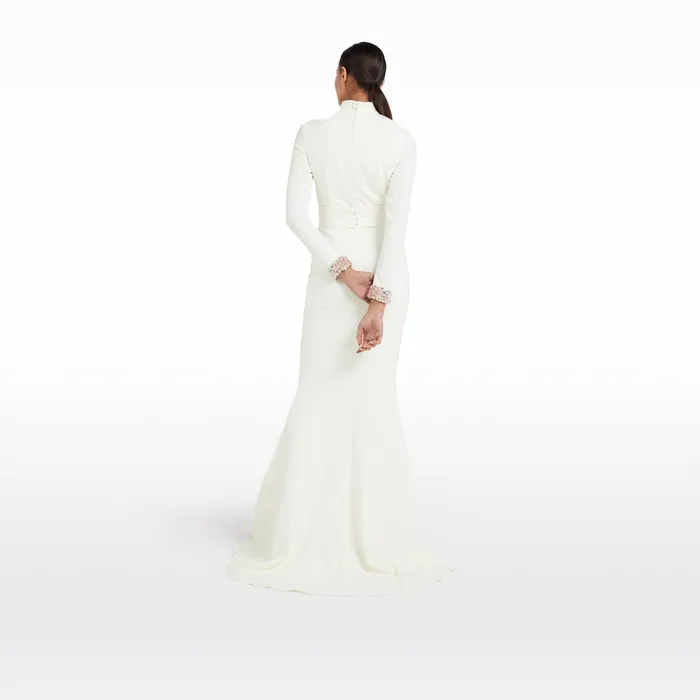 Safiyaa Kamala Ivory Long Dress Women Dresses