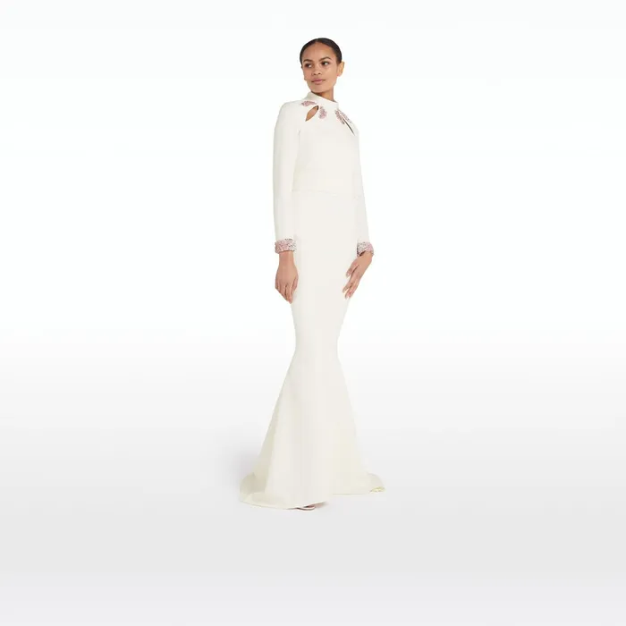 Safiyaa Kamala Ivory Long Dress Women Dresses