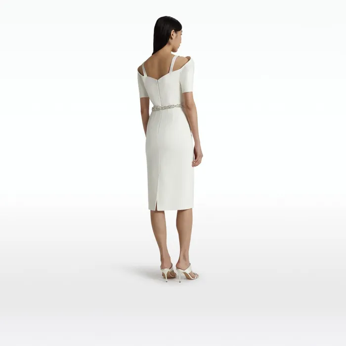 Safiyaa Kara Dresses In Ivory With Crystal Women Dresses