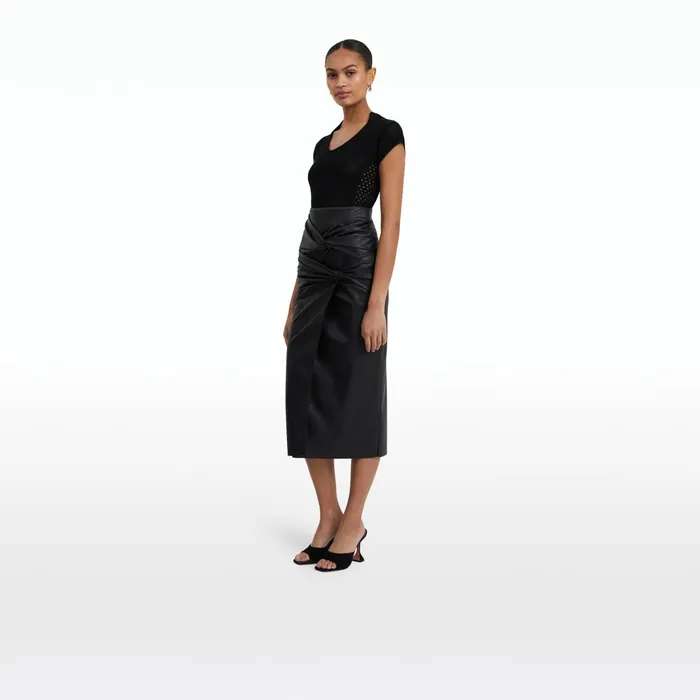 Safiyaa Karly Black Knit Top Women Tops