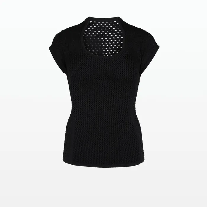 Safiyaa Karly Black Knit Top Women Tops