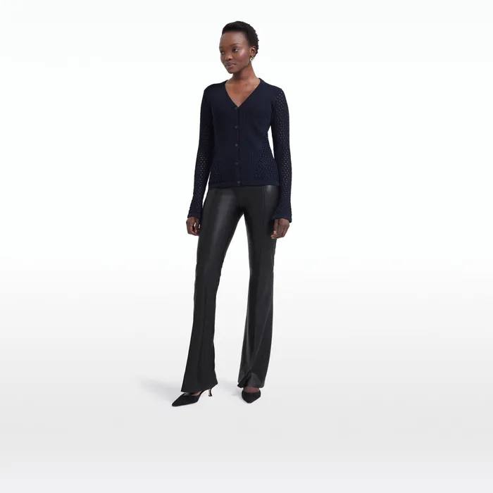Safiyaa Keziah Navy Knit Top Women Tops