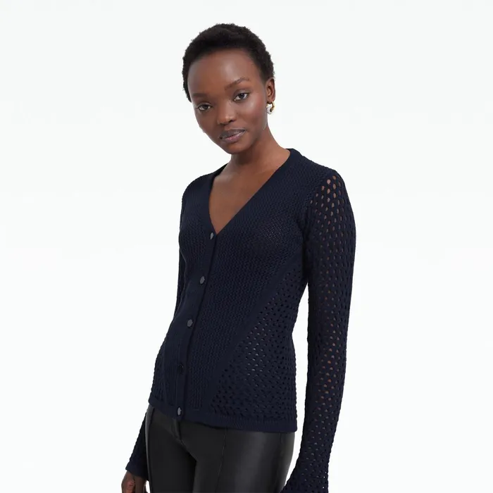 Safiyaa Keziah Navy Knit Top Women Tops