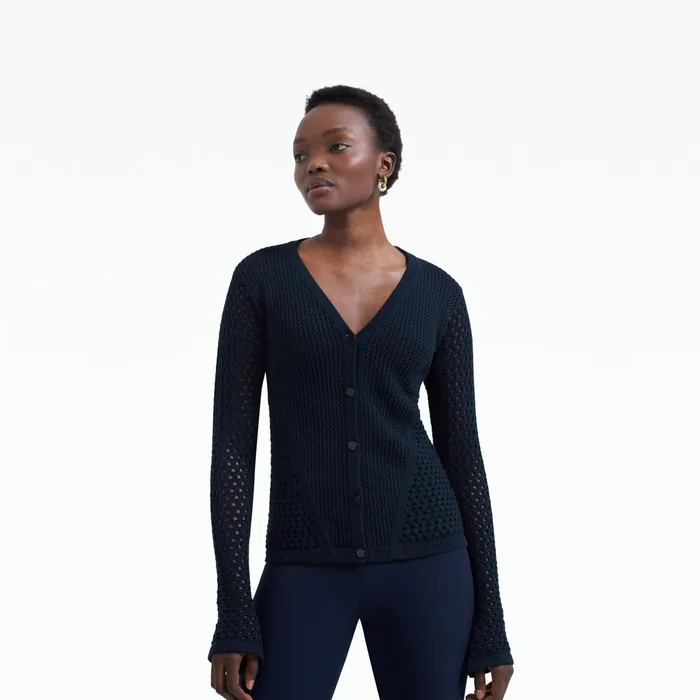 Safiyaa Keziah Navy Knit Top Women Tops