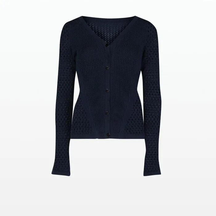 Safiyaa Keziah Navy Knit Top Women Tops