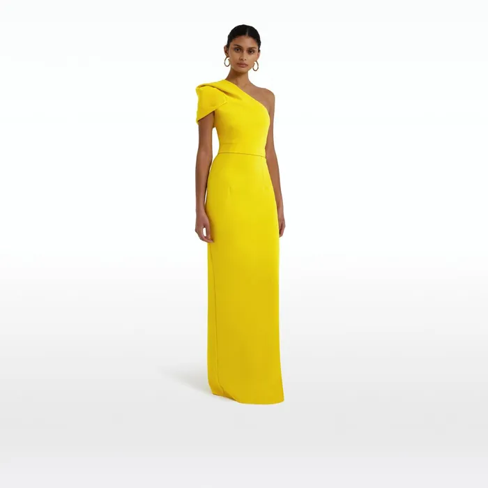 Safiyaa Kora Canary Long Dress Women Dresses