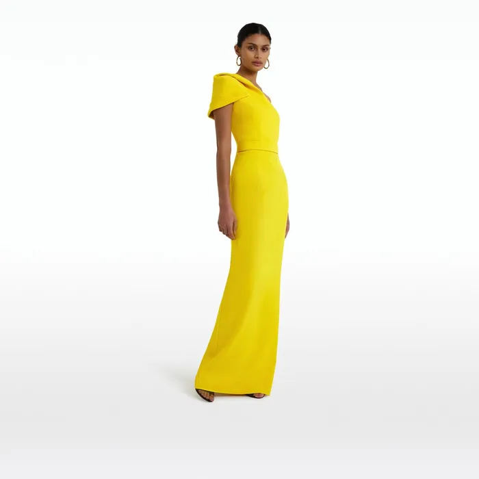 Safiyaa Kora Canary Long Dress Women Dresses