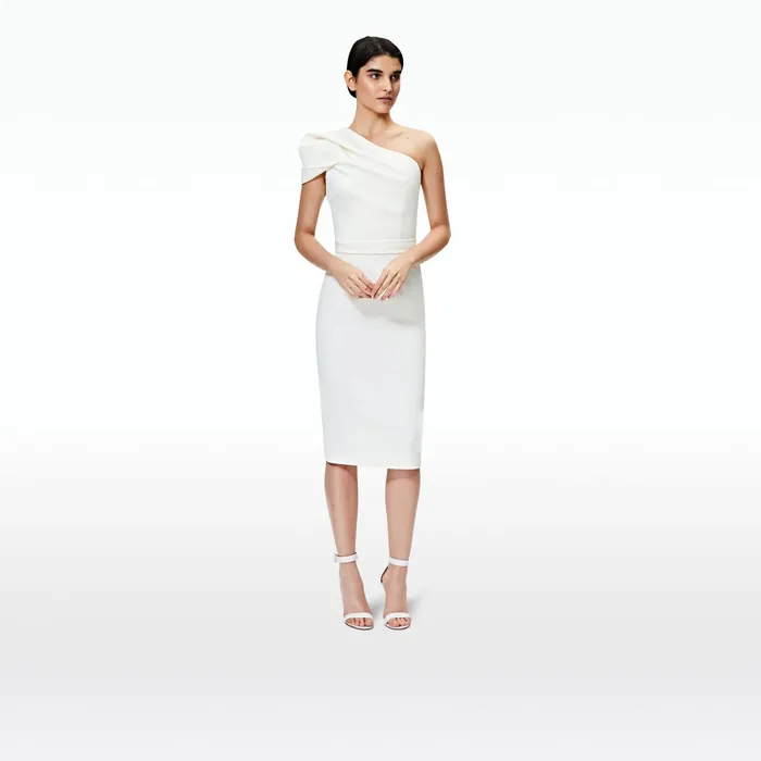 Safiyaa Kora Ivory Midi Dress Women Dresses