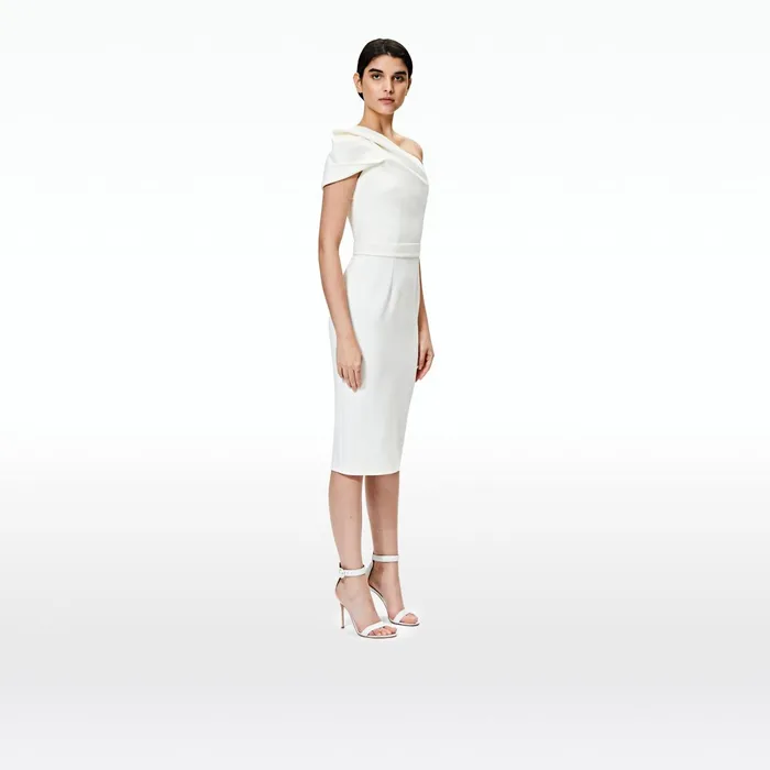 Safiyaa Kora Ivory Midi Dress Women Dresses