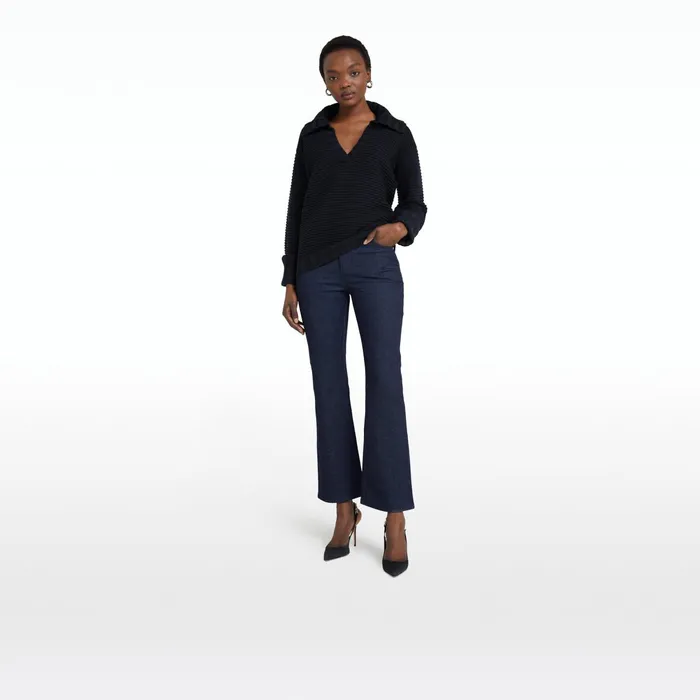 Safiyaa Kratos Navy Knit Top Women Knitwear