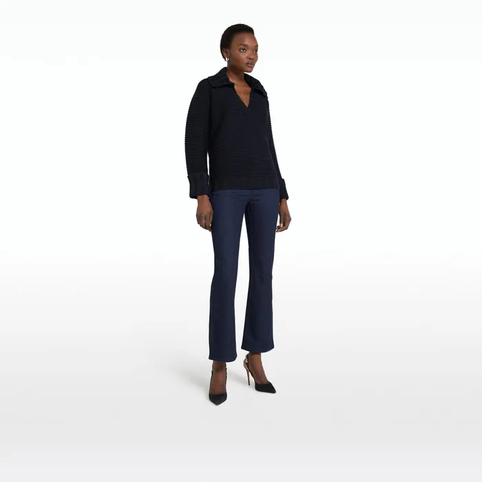 Safiyaa Kratos Navy Knit Top Women Knitwear