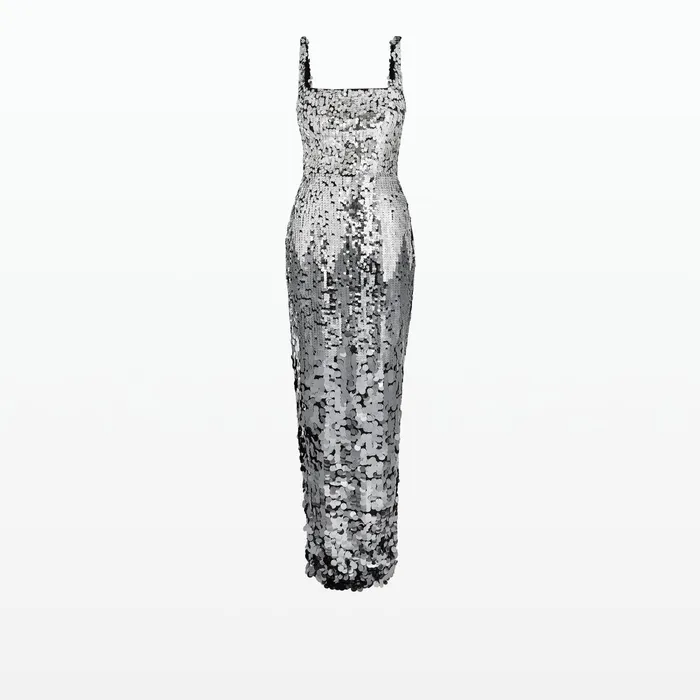Safiyaa Kristena Gunmetal Long Dress Women Dresses