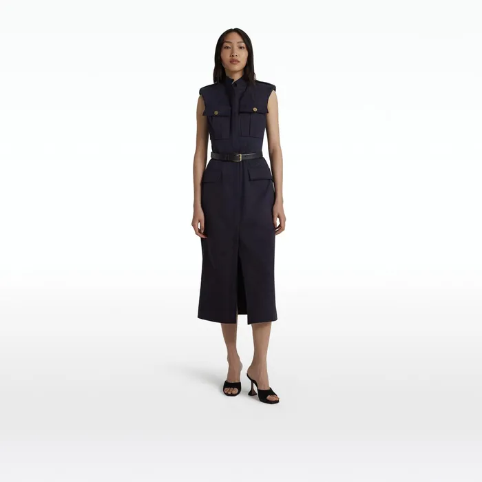 Safiyaa Lani Midnight Navy Midi Dress Women Dresses