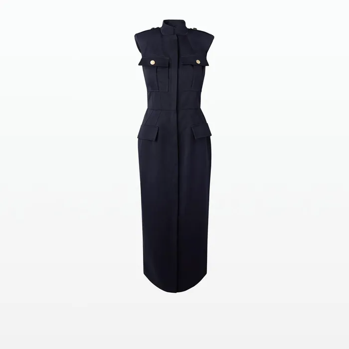 Safiyaa Lani Midnight Navy Midi Dress Women Dresses