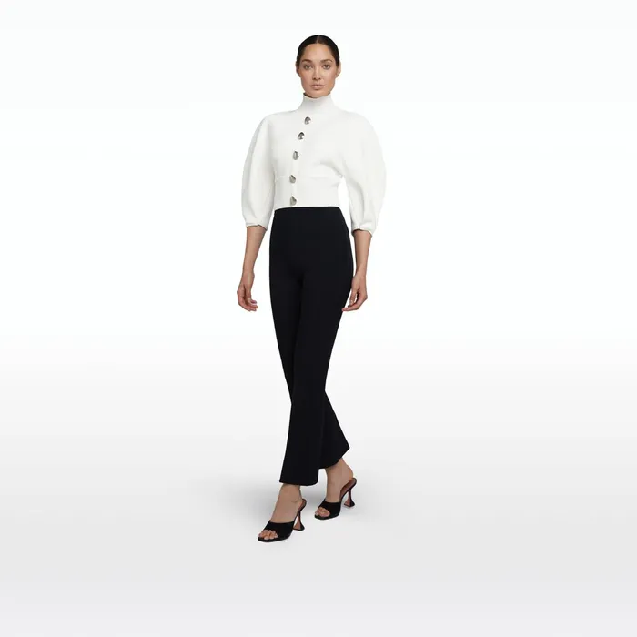 Safiyaa Lena Ivory Knit Top Women Knitwear