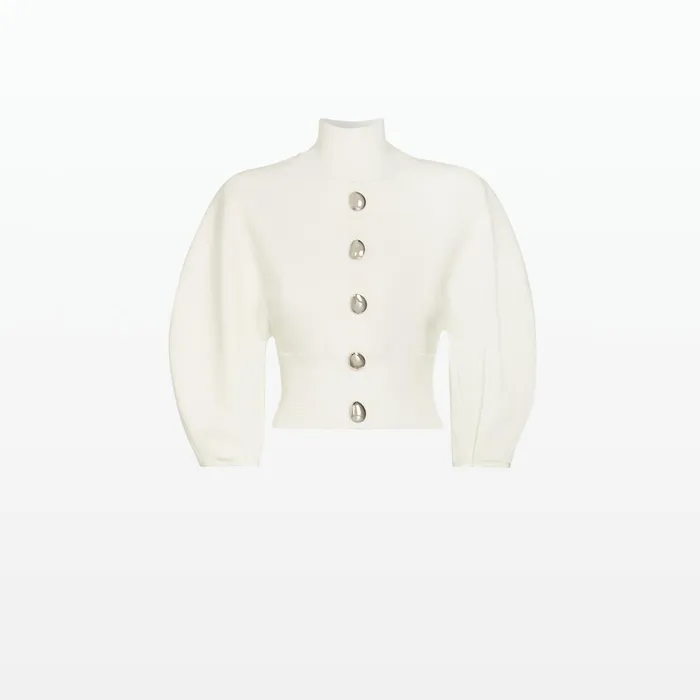 Safiyaa Lena Ivory Knit Top Women Knitwear