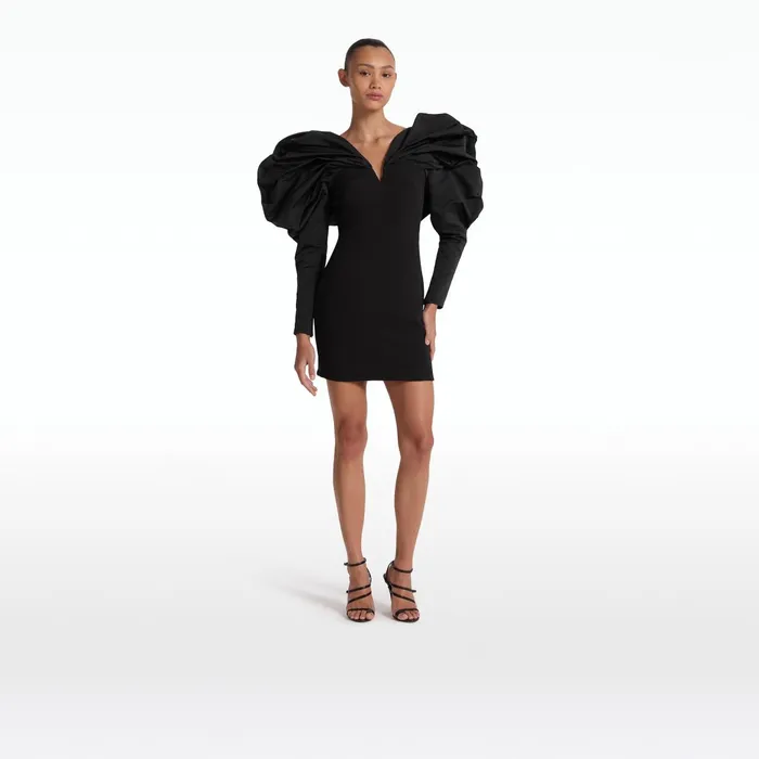 Safiyaa Lenna Black Short Dress Women Dresses