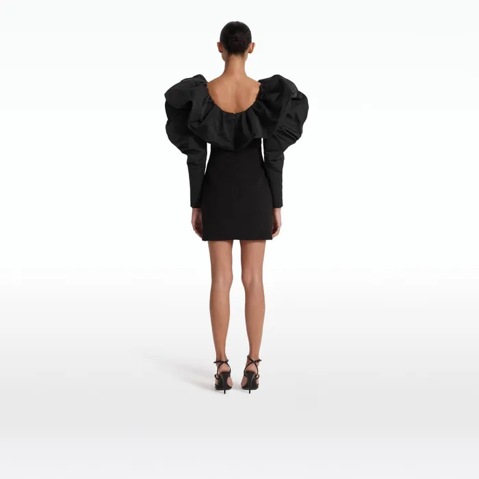 Safiyaa Lenna Black Short Dress Women Dresses
