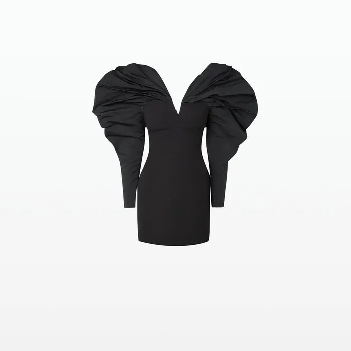 Safiyaa Lenna Black Short Dress Women Dresses
