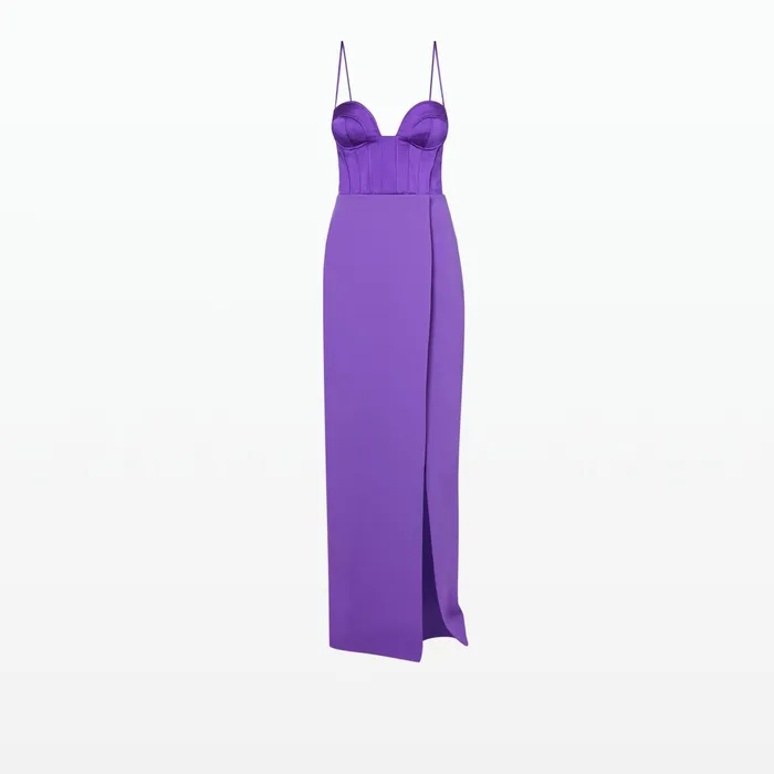 Safiyaa Leonal Lilac Long Dress Women Dresses