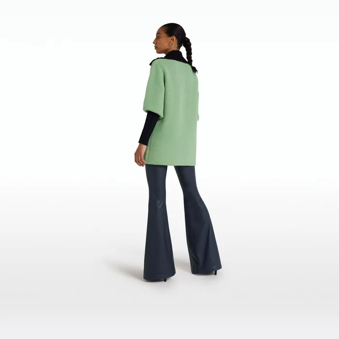 Safiyaa Leonie Sage and Navy Knit Women Tops