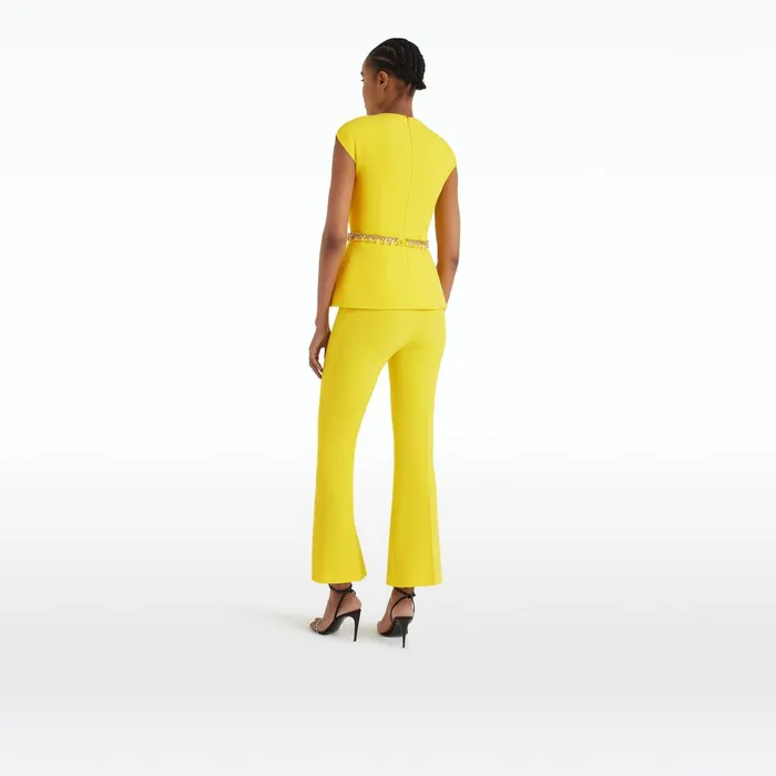 Safiyaa Lotta Buttercup Top With Embroidered Belt Women Tops