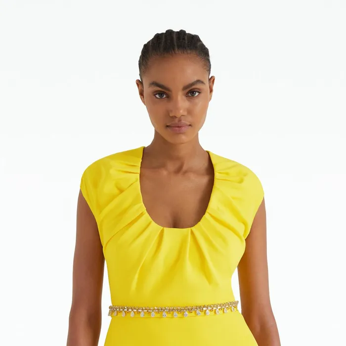 Safiyaa Lotta Buttercup Top With Embroidered Belt Women Tops