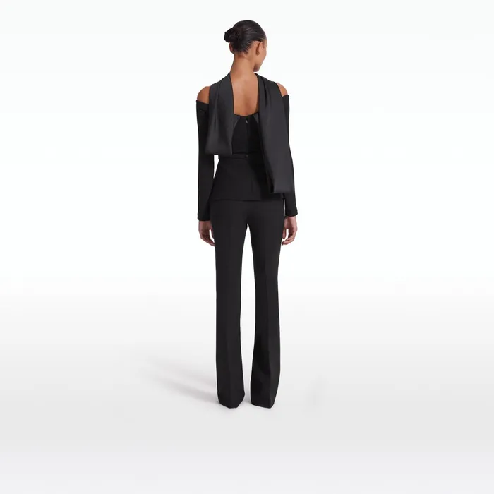 Safiyaa Ludovica Black Top Women Tops