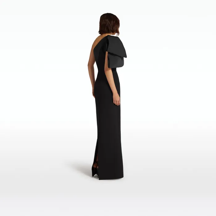 Safiyaa Maelys Black Long Dress Women Dresses