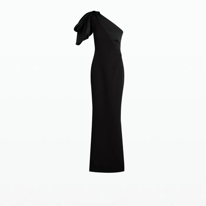 Safiyaa Maelys Black Long Dress Women Dresses