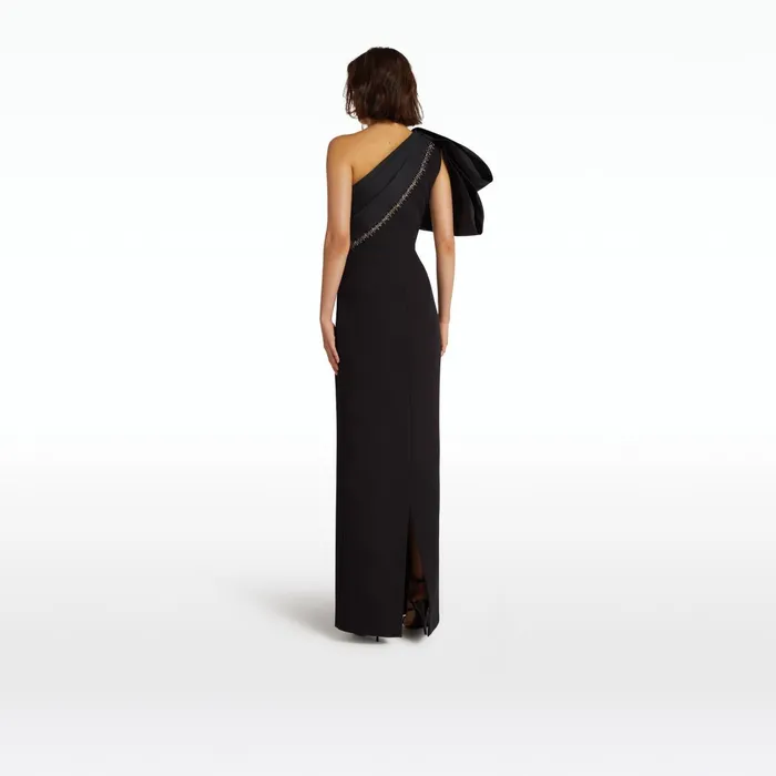 Safiyaa Maelys Embroidered Black Long Dress Women Dresses