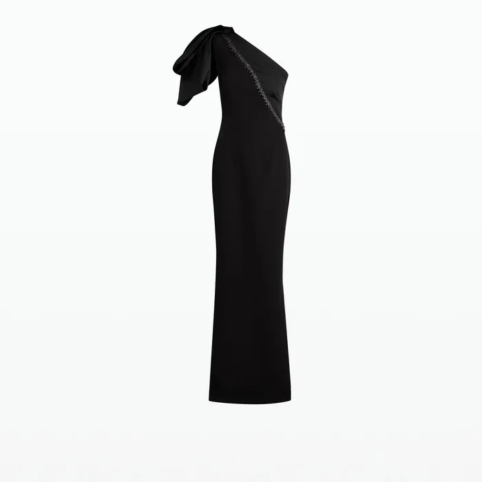 Safiyaa Maelys Embroidered Black Long Dress Women Dresses