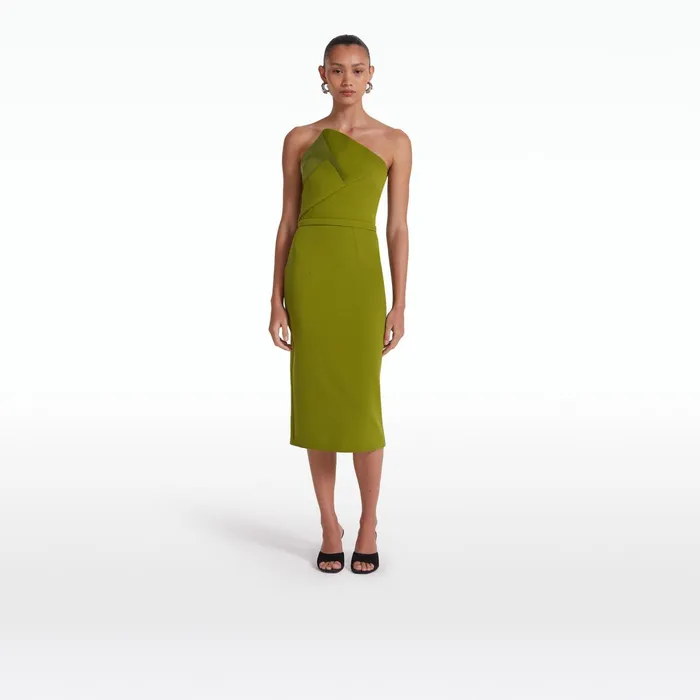 Safiyaa Marine Calla Midi Dress Women Dresses