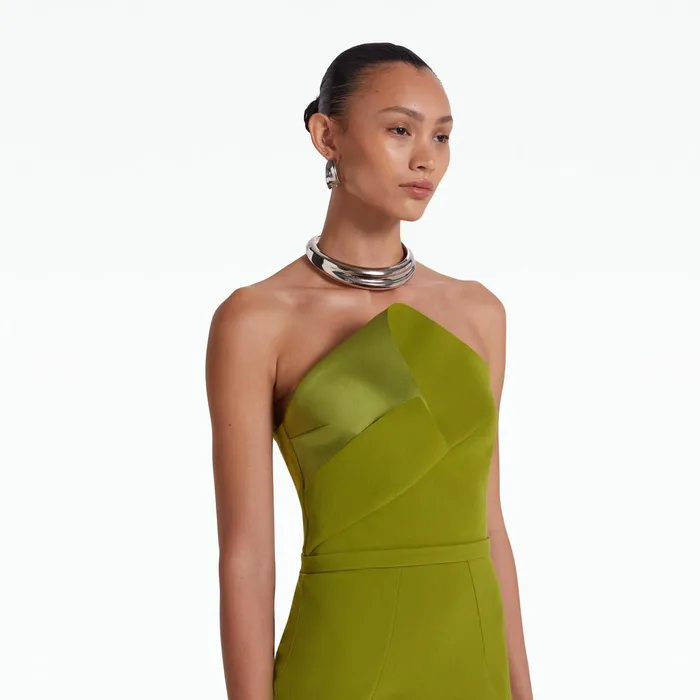 Safiyaa Marine Calla Midi Dress Women Dresses