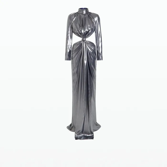 Safiyaa Marlowe Gunmetal Long Dress Women Dresses