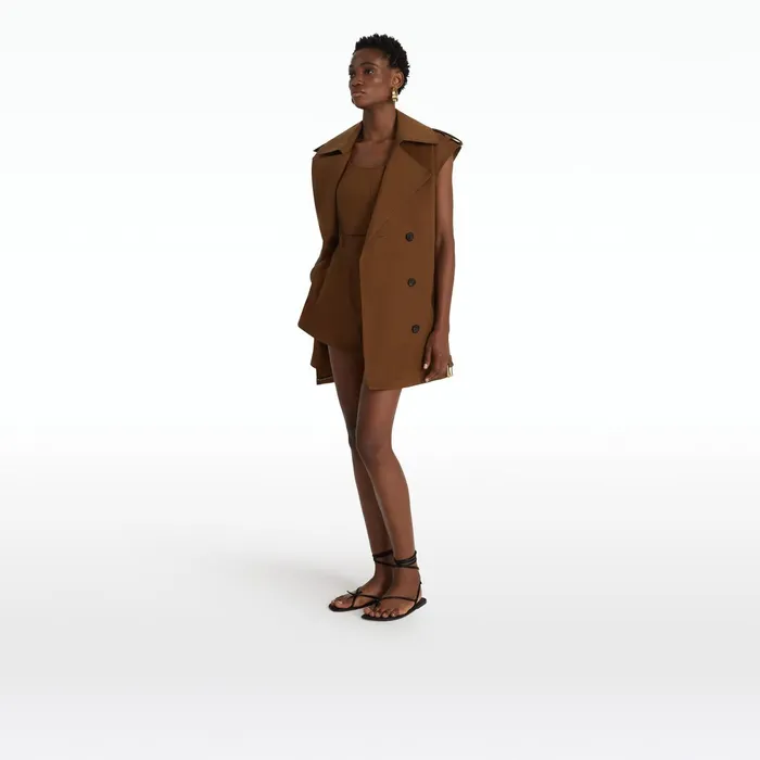 Safiyaa Merrik Deep Brown Modular Coat Women Jackets Coats