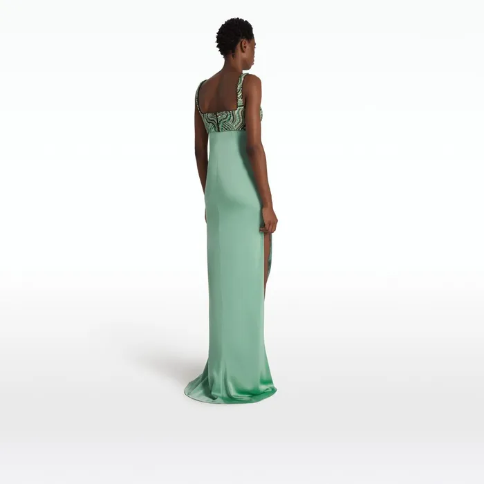Safiyaa Natali Sea Foam Long Dress Women Dresses