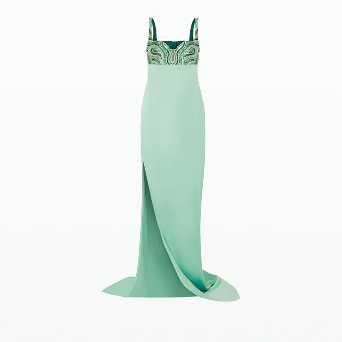 Safiyaa Natali Sea Foam Long Dress Women Dresses