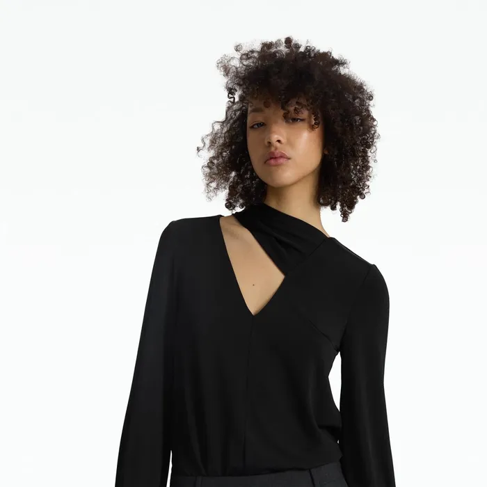 Safiyaa Omari Black Top Women Tops