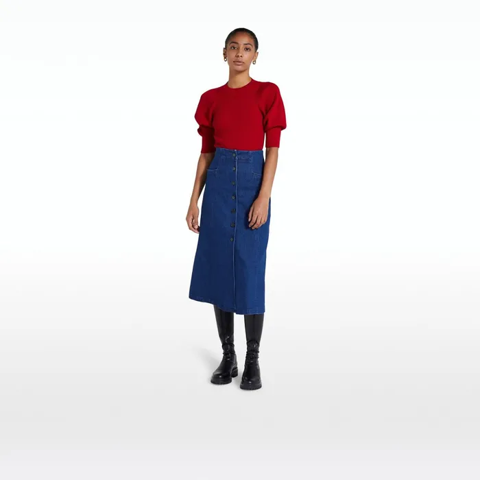 Safiyaa Paula Azalea Red Knit Women Tops