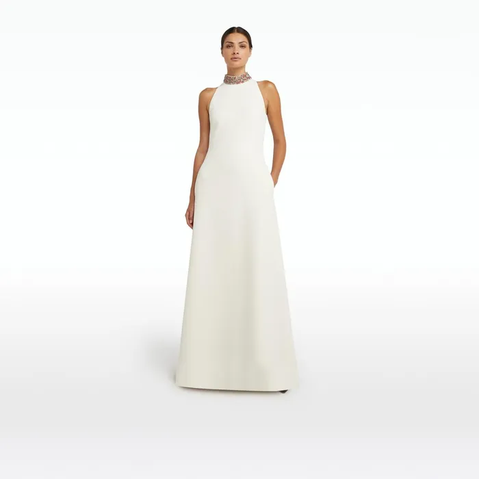 Safiyaa Priscilla Ivory Long Dress Women Dresses