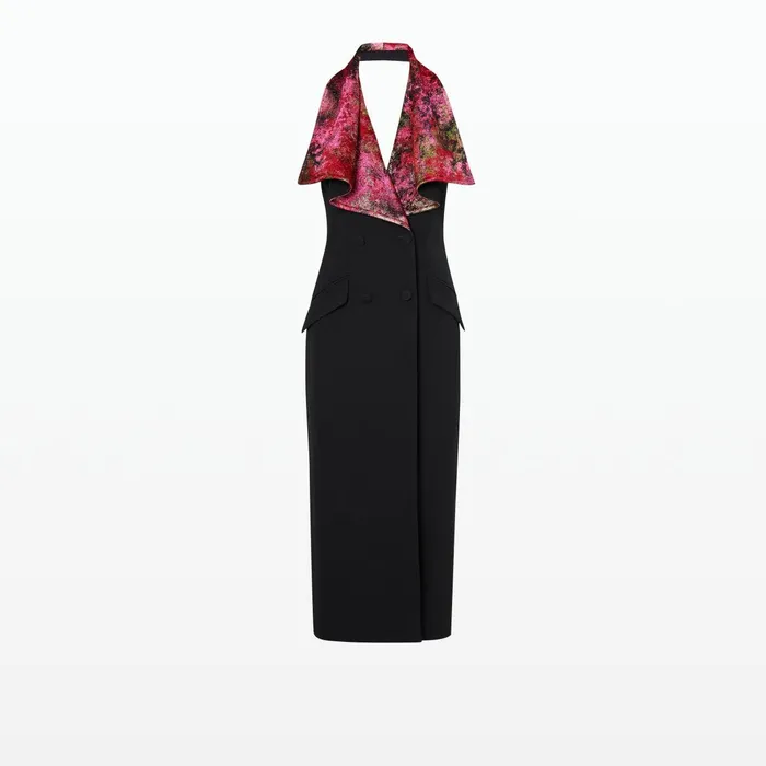 Safiyaa Rewena Black and Lacquer Red Jacket Women Dresses