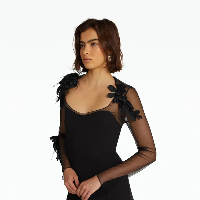 Safiyaa Rosel Black Long Dress Women Dresses