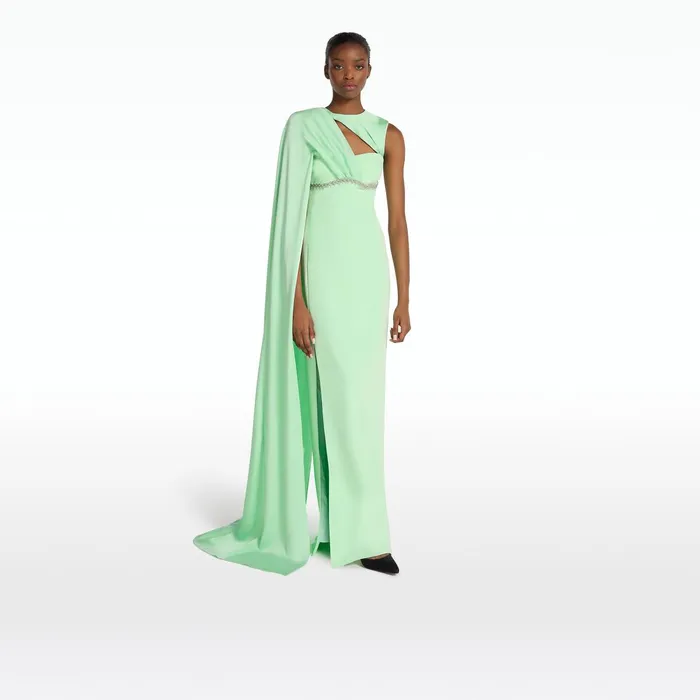 Safiyaa Rotha Brook Green Long Dress Women Dresses