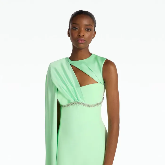 Safiyaa Rotha Brook Green Long Dress Women Dresses