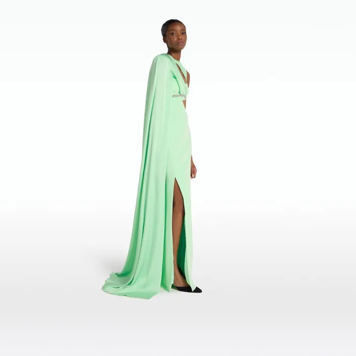 Safiyaa Rotha Brook Green Long Dress Women Dresses