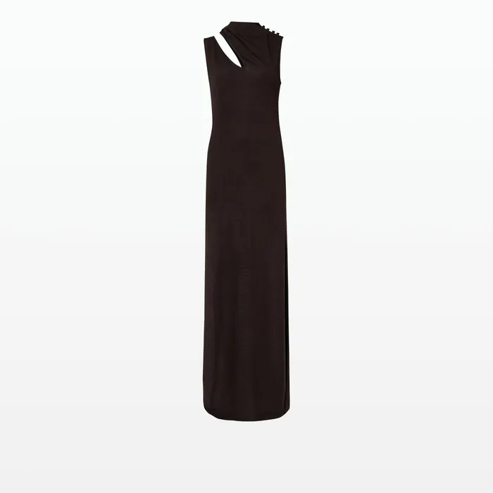 Safiyaa Sage Dark Mocha Long Dress Women Dresses
