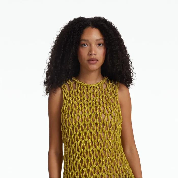 Safiyaa Sahara Citrine Short Dress Women Dresses