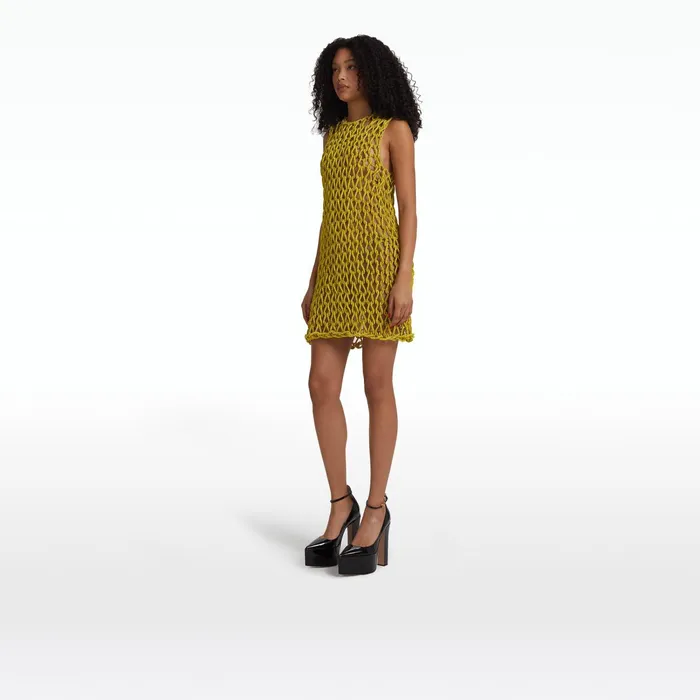 Safiyaa Sahara Citrine Short Dress Women Dresses